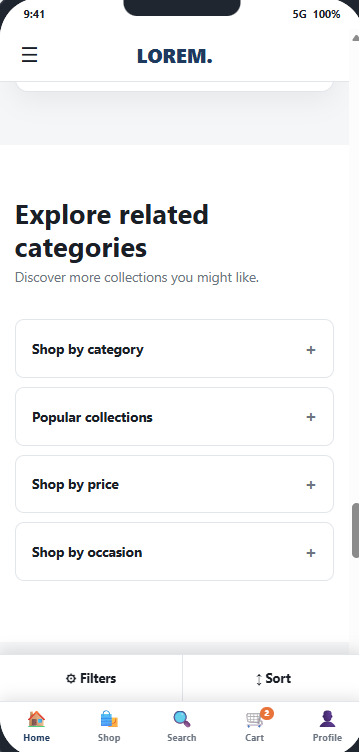 Recommended mockup - Add "Related Categories" on PLP for strategic upsells.